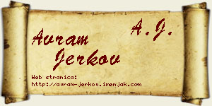 Avram Jerkov vizit kartica